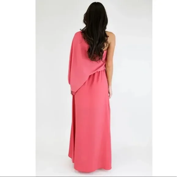 Judith March one shoulder coral gown - brand new - Picture 2 of 3